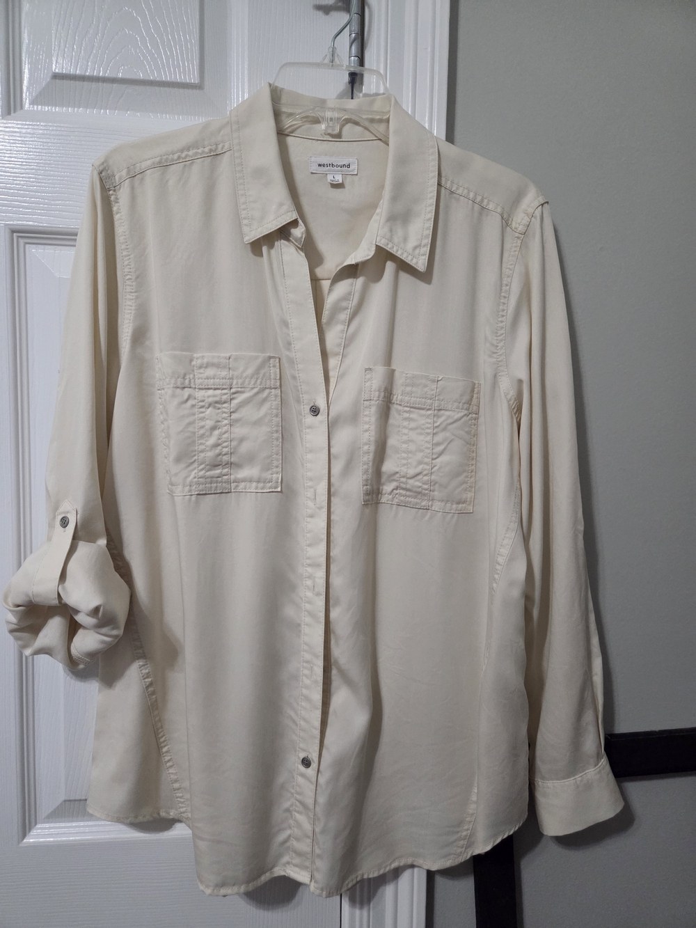 Westbound Cream Casual Button-Down Shirt
